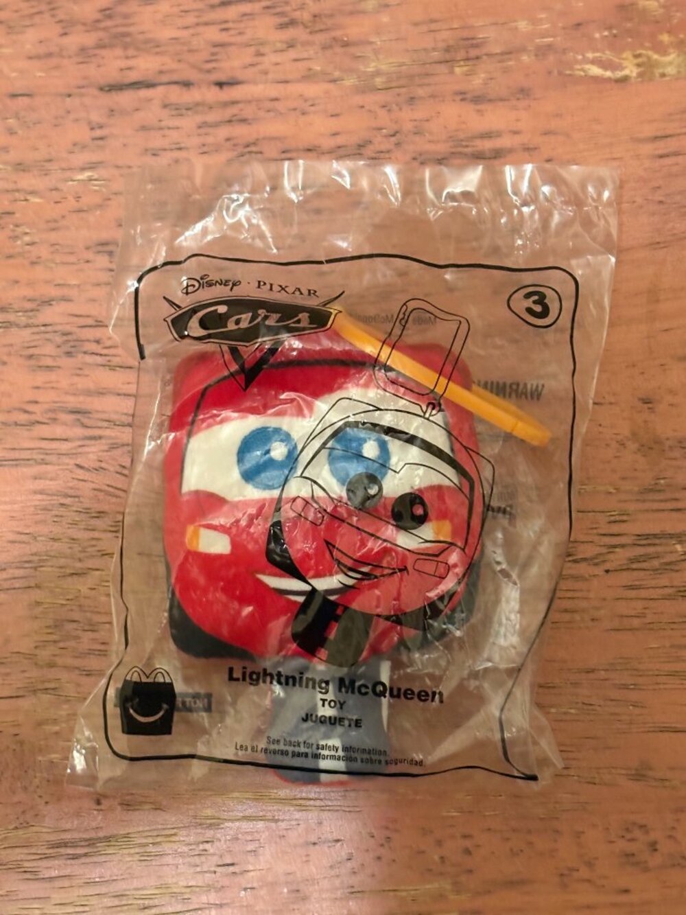 Mcdonalds Disney Pixar Cars Lightning McQueen Happy Meal Toy #3